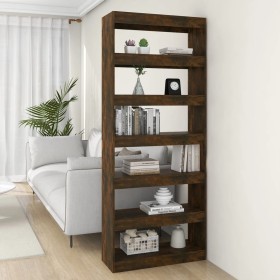 Engineered wood shelf/divider smoked oak 80x30x198 cm by vidaXL, Bookcases and shelves - Ref: Foro24-813626, Price: 118,57 €,...