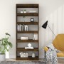 Engineered wood shelf/divider smoked oak 80x30x198 cm by vidaXL, Bookcases and shelves - Ref: Foro24-813626, Price: 120,23 €,...