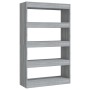 Estantería/divisor madera ingeniería gris Sonoma 80x30x135 cm de vidaXL, Librerías y estanterías - Ref: Foro24-813621, Precio...