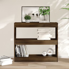 Regal/Raumteiler aus brauner Eiche, 80 x 30 x 72 cm von vidaXL, Bücherregale und Regale - Ref: Foro24-813616, Preis: 52,99 €,...