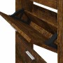 Schuhschrank aus geräuchertem Eichensperrholz, 59 x 17 x 169 cm von vidaXL, Schuhregale und Schuhorganisatoren - Ref: Foro24-...