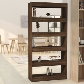 Oak brown plywood shelf 80x30x166 cm by vidaXL, Bookcases and shelves - Ref: Foro24-813625, Price: 74,08 €, Discount: %