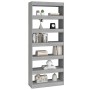 Estantería/divisor madera ingeniería gris Sonoma 80x30x198 cm de vidaXL, Librerías y estanterías - Ref: Foro24-813627, Precio...