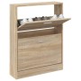 Mueble zapatero madera contrachapada roble 59x17x81 cm de vidaXL, Zapateros y organizadores de calzado - Ref: Foro24-342535, ...