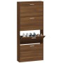 Shoe cabinet made of brown oak plywood 59x17x150 cm by vidaXL, Shoe racks and shoe organizers - Ref: Foro24-342525, Price: 11...