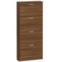 Shoe cabinet made of brown oak plywood 59x17x150 cm by vidaXL, Shoe racks and shoe organizers - Ref: Foro24-342525, Price: 11...