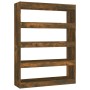 Smoked oak shelving/space divider 100x30x135 cm by vidaXL, Bookcases and shelves - Ref: Foro24-813635, Price: 66,59 €, Discou...