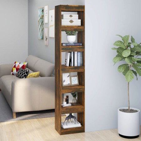 Smoked oak shelving/space divider 40x30x198 cm by vidaXL, Bookcases and shelves - Ref: Foro24-813596, Price: 86,27 €, Discoun...