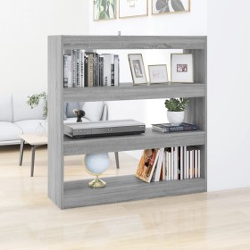 Estantería/divisor espacios gris Sonoma 100x30x103 cm de vidaXL, Librerías y estanterías - Ref: Foro24-813633, Precio: 55,99 ...