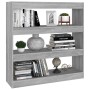 Estantería/divisor espacios gris Sonoma 100x30x103 cm de vidaXL, Librerías y estanterías - Ref: Foro24-813633, Precio: 55,31 ...