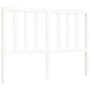 White solid wood bed frame with headboard 140x200 cm by vidaXL, Beds and slatted bases - Ref: Foro24-3193857, Price: 126,42 €...