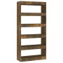 Engineered wood shelf/divider smoked oak 80x30x166 cm by vidaXL, Bookcases and shelves - Ref: Foro24-813623, Price: 86,99 €, ...