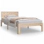 Estructura de cama madera maciza de pino 90x190 cm de vidaXL, Camas y somieres - Ref: Foro24-833101, Precio: 112,94 €, Descue...