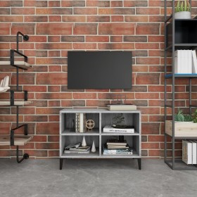 Mueble de TV con patas de metal gris Sonoma 69,5x30x50 cm de vidaXL, Muebles TV - Ref: Foro24-813150, Precio: 39,99 €, Descue...