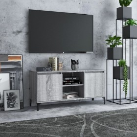 TV cabinet with Sonoma gray metal legs 103.5x35x50 cm by vidaXL, TV Furniture - Ref: Foro24-813162, Price: 59,99 €, Discount: %