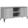 Mueble de TV con patas de metal gris Sonoma 103,5x35x50 cm de vidaXL, Muebles TV - Ref: Foro24-813162, Precio: 57,15 €, Descu...