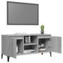 TV cabinet with Sonoma gray metal legs 103.5x35x50 cm by vidaXL, TV Furniture - Ref: Foro24-813162, Price: 60,08 €, Discount: %