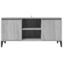 Mueble de TV con patas de metal gris Sonoma 103,5x35x50 cm de vidaXL, Muebles TV - Ref: Foro24-813162, Precio: 57,15 €, Descu...