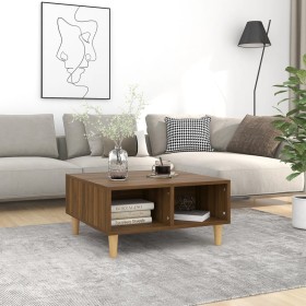 Engineered wood coffee table in brown oak, 60x60x30 cm. by vidaXL, Coffee table - Ref: Foro24-813166, Price: 52,72 €, Discoun...