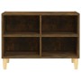 TV-Schrank, Beine aus Massivholz, geräucherte Eiche, 69,5 x 30 x 50 cm von vidaXL, TV-Möbel - Ref: Foro24-813146, Preis: 27,9...