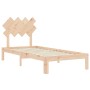 Estructura de cama con cabecero madera maciza 90x200 cm de vidaXL, Camas y somieres - Ref: Foro24-3193711, Precio: 87,12 €, D...