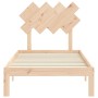 Estructura de cama con cabecero madera maciza 90x200 cm de vidaXL, Camas y somieres - Ref: Foro24-3193711, Precio: 87,12 €, D...