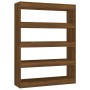 Brown oak shelving/space divider 100x30x135 cm by vidaXL, Bookcases and shelves - Ref: Foro24-813637, Price: 68,81 €, Discoun...