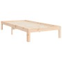 Estructura de cama con cabecero madera maciza 90x200 cm de vidaXL, Camas y somieres - Ref: Foro24-3193711, Precio: 87,12 €, D...