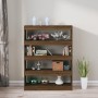 Brown oak shelving/space divider 100x30x135 cm by vidaXL, Bookcases and shelves - Ref: Foro24-813637, Price: 68,81 €, Discoun...