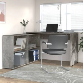 Concrete Gray Plywood Corner Desk by vidaXL, Desks - Ref: Foro24-342660, Price: 175,99 €, Discount: %