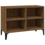 TV cabinet with brown oak metal legs 69.5x30x50 cm by vidaXL, TV Furniture - Ref: Foro24-813151, Price: 38,99 €, Discount: %