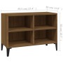 TV cabinet with brown oak metal legs 69.5x30x50 cm by vidaXL, TV Furniture - Ref: Foro24-813151, Price: 38,99 €, Discount: %