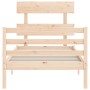 Estructura de cama con cabecero madera maciza 90x200 cm de vidaXL, Camas y somieres - Ref: Foro24-3195076, Precio: 94,99 €, D...