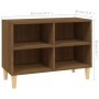 Mueble de TV patas madera maciza roble marrón 69,5x30x50 cm de vidaXL, Muebles TV - Ref: Foro24-813148, Precio: 37,97 €, Desc...