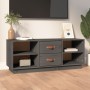 Gray pine solid wood TV cabinet 100x34x40 cm by vidaXL, TV Furniture - Ref: Foro24-818227, Price: 69,88 €, Discount: %