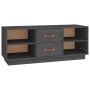 Gray pine solid wood TV cabinet 100x34x40 cm by vidaXL, TV Furniture - Ref: Foro24-818227, Price: 69,99 €, Discount: %