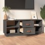 Mueble de TV de madera maciza de pino gris 100x34x40 cm de vidaXL, Muebles TV - Ref: Foro24-818227, Precio: 69,88 €, Descuent...