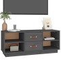 Mueble de TV de madera maciza de pino gris 100x34x40 cm de vidaXL, Muebles TV - Ref: Foro24-818227, Precio: 69,88 €, Descuent...