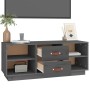 Mueble de TV de madera maciza de pino gris 100x34x40 cm de vidaXL, Muebles TV - Ref: Foro24-818227, Precio: 69,88 €, Descuent...