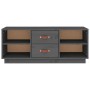 Gray pine solid wood TV cabinet 100x34x40 cm by vidaXL, TV Furniture - Ref: Foro24-818227, Price: 69,99 €, Discount: %