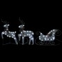 Christmas garden decoration reindeer and silver sleigh 100 LED by vidaXL, Christmas lights - Ref: Foro24-3100428, Price: 88,7...