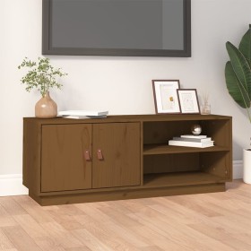 Solid pine wood TV cabinet honey brown 105x34x40 cm by vidaXL, TV Furniture - Ref: Foro24-818223, Price: 63,99 €, Discount: %