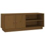 Solid pine wood TV cabinet honey brown 105x34x40 cm by vidaXL, TV Furniture - Ref: Foro24-818223, Price: 60,66 €, Discount: %