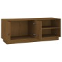 Solid pine wood TV cabinet honey brown 105x34x40 cm by vidaXL, TV Furniture - Ref: Foro24-818223, Price: 60,66 €, Discount: %