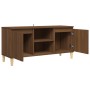 Mueble de TV patas madera maciza marrón roble 103,5x35x50 cm de vidaXL, Muebles TV - Ref: Foro24-813160, Precio: 75,46 €, Des...