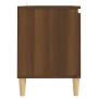 Mueble de TV patas madera maciza marrón roble 103,5x35x50 cm de vidaXL, Muebles TV - Ref: Foro24-813160, Precio: 75,46 €, Des...