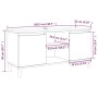 TV-Schrank, Beine aus Massivholz, Eiche braun, 103,5 x 35 x 50 cm von vidaXL, TV-Möbel - Ref: Foro24-813160, Preis: 75,46 €, ...