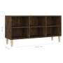 TV cabinet legs solid smoked oak wood 103.5x30x50 cm by vidaXL, TV Furniture - Ref: Foro24-813152, Price: 54,99 €, Discount: %