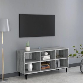 TV cabinet with Sonoma gray metal legs 103.5x30x50 cm by vidaXL, TV Furniture - Ref: Foro24-813156, Price: 52,19 €, Discount: %