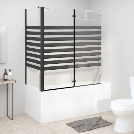 Mampara de baño a rayas vidrio templado 120x68x130 cm de vidaXL, Puertas de ducha - Ref: Foro24-151863, Precio: 243,80 €, Des...